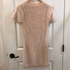 Pink mohair mini-dress